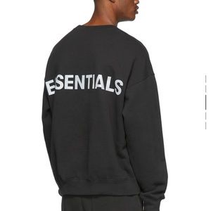 Fear of God Essentials Black Reflective Pullover Sweatshirt